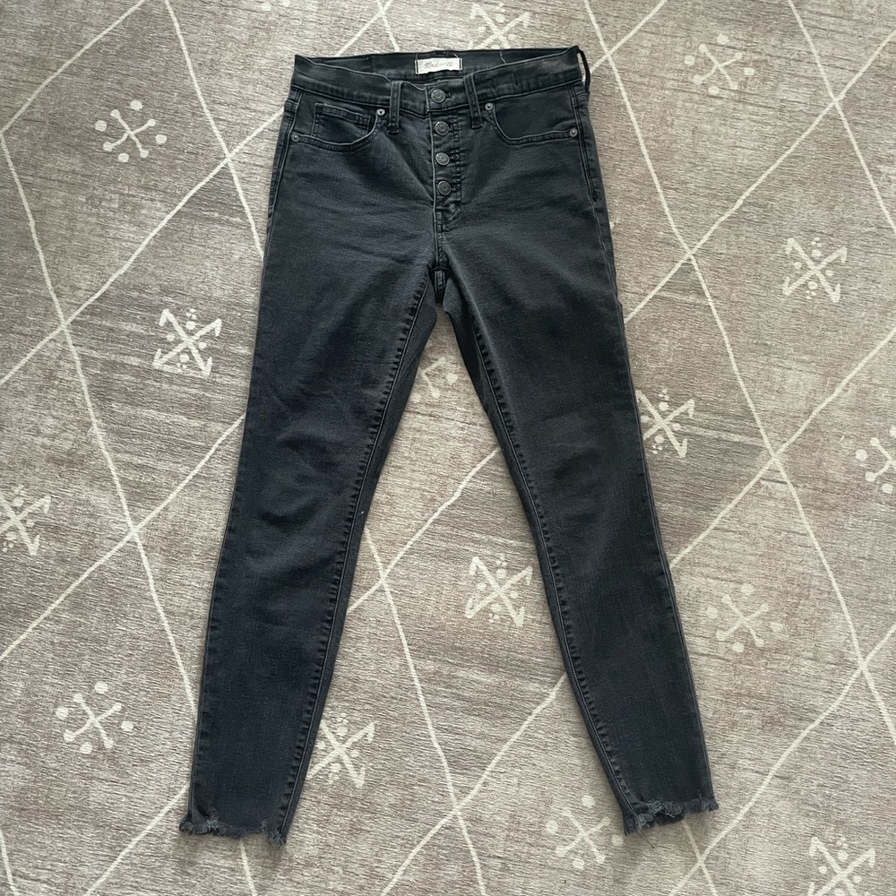 Madewell 9” Mid-Rise Skinny Jeans Button Front